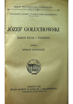 Józef Głuchowski zarys życia i filozofji 1924r