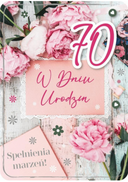 Karnet Urodziny 70 GM