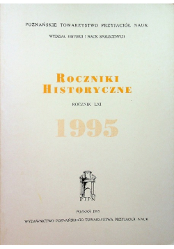 Roczniki historyczne rocznik LXI
