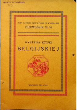 Wstawa sztuki belgijskiej 1928 r.