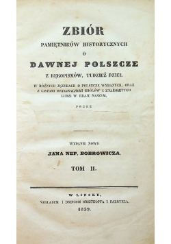 Zbiór pamiętników historycznych o dawnej Polszcze tom 2 1839 r.