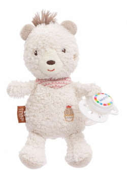 Grzechotka z uchwytem do smoczka Miś Luis 21 cm
