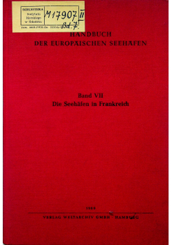 Handbuch der europaischen seehafen band VII