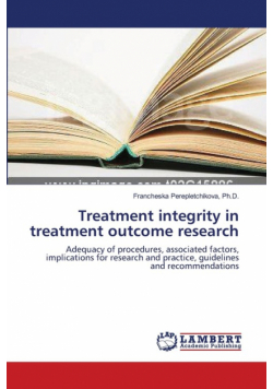 Treatment integrity in treatment outcome research