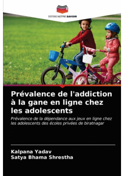 Prévalence de l'addiction à la gane en ligne chez les adolescents