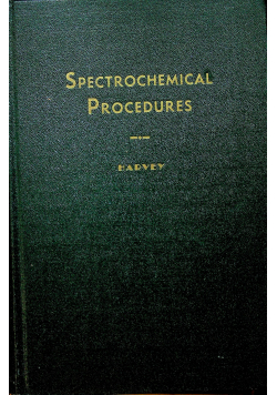 Spectrochemical procedures 1950 r