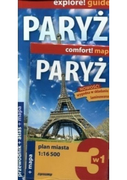 Paryż 3 w 1 Przewodnik atlas mapa