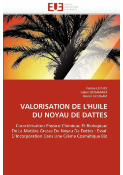 Valorisation de l''huile du noyau de dattes
