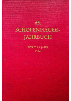 65 schopenhauer jahrbuch