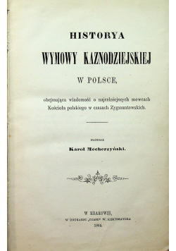 Historya wymowy kaznodziejskiej w Polsce 1864 r.