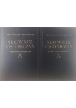 Słownik techniczny Część I i II 1936 r
