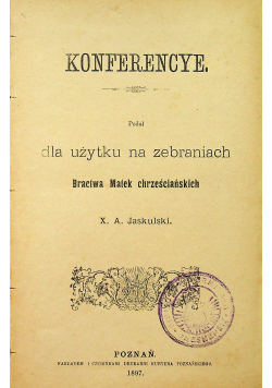 Konferencye 1897 r.