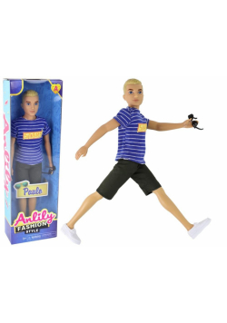 Lalka chłopak koszulka blond włosy