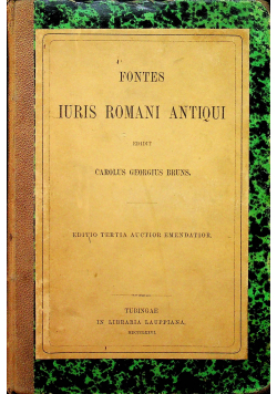 Fontes iuris romani antiqui 1876 r
