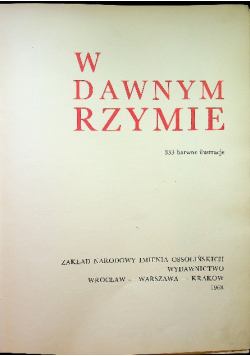 W dawnym Rzymie