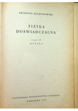 Fizyka doświadczalna część IV