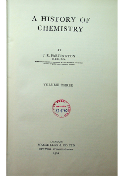 A history of chemistry vol 3