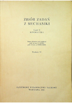 Zbiór zadań z mechaniki Część II