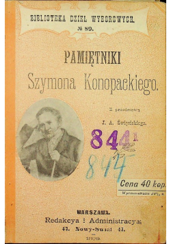 Pamiętniki Szymona Konopackiego 1899 r