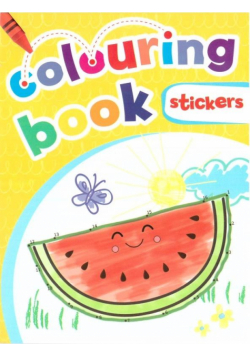 Colouring book z naklejkami. Żółta