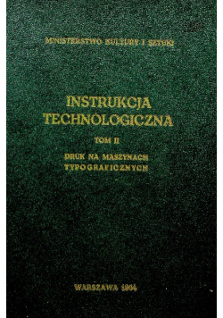 Instrukcja technologiczna druk na maszynach typograficznych