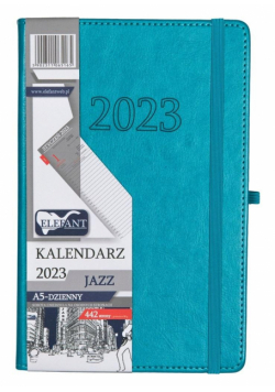 Kalendarz 2023 A5 Jazz dzienny turkusowy