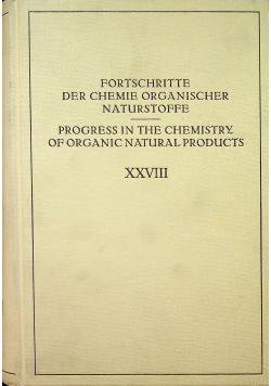 Fortschritte der chemie organischer naturstoffe XXVIII