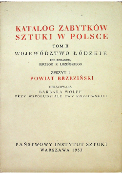 Katalog zabytków sztuki w Polsce tom II zeszyt 1