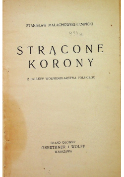 Strącone korony 1931 r.