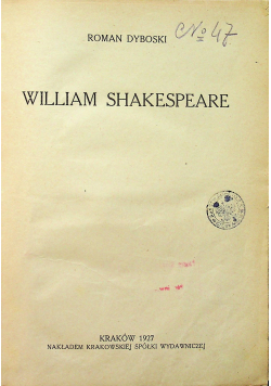 William Shakespeare 1927 r