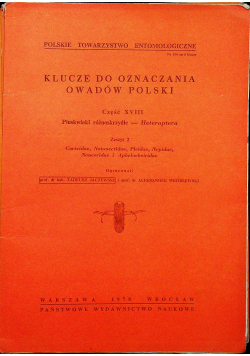 Klucze do oznaczania owadów Polski XVIII