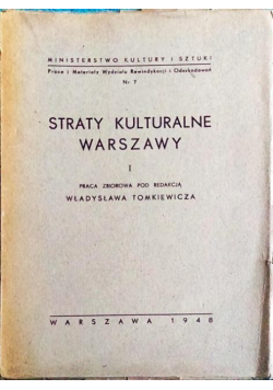 Straty kulturalne Warszawy 1948 r