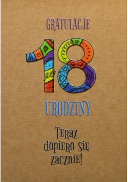Kartka okolicznościowa eko Urodziny 18 TS49