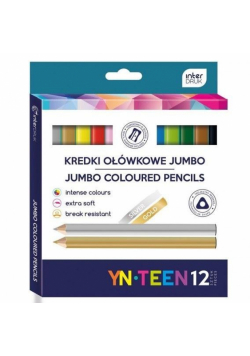 Kredki trójkątne Jumbo 12 kolorów Gold YN TEEN
