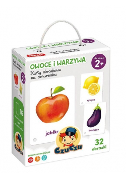 CzuCzu Karty obrazkowe na sznurku Owoce i warzywa