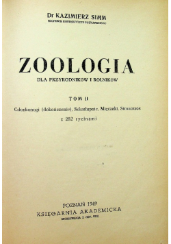 Zoologia dla przyrodników i rolników tom 2 1949 r