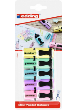 Mini zakreślacze pastelowe 1-3mm 5 kolorów