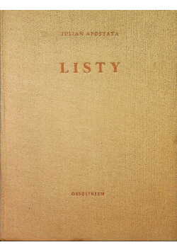 Julian Apostata Listy
