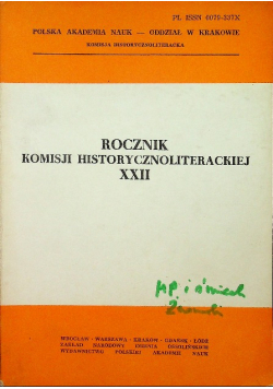 Rocznik komisji historycznoliterackiej XXII