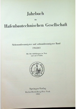 Jahrbuch der Hafenbautechnischen Gesellschaft Siebenundzwanzigster und  achtundzwanzigster Band