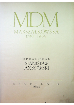 MDM Marszałkowska 1730 - 1954
