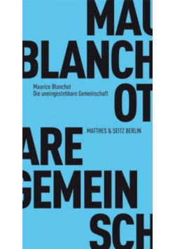 Die uneingestehbare gemeinschaft