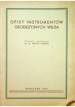 Opisy instrumentów geodezyjnych Wilda