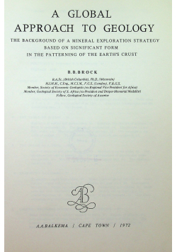A global approach to geology