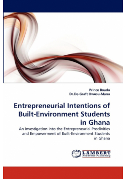 Entrepreneurial Intentions of Built-Environment Students in Ghana