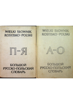 Wielki słownik rosyjsko polski tom I i II