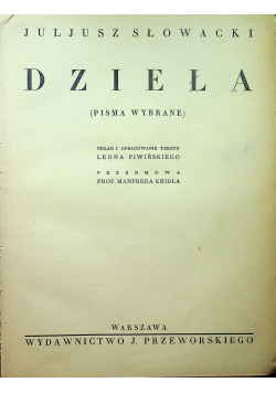 Słowacki dzieła 1939r