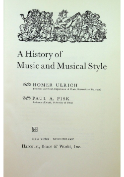 A history of music and musical style