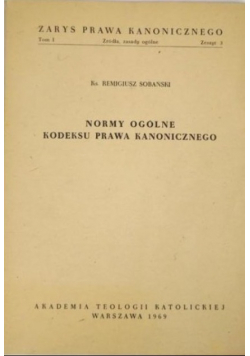 Normy ogólne Kodeksu Prawa Kanonicznego