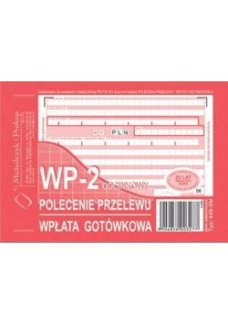 Polecenie przelewu wpłata gotówkowa... 449-5M